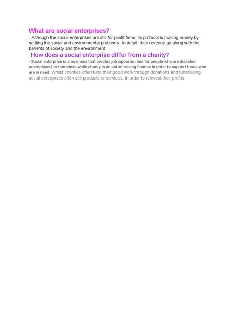 how does a social enterprise differ from a charity
